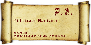 Pillisch Mariann névjegykártya